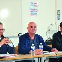 De gauche à droite : Bruno Ferreira, Gilbert Guignand et Fabrice Pannekoucke.