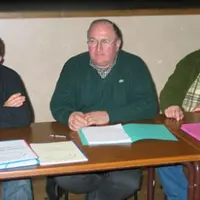 De gauche à droite :  Philippe Heyraud, président de la Fédération départementale viticole, Jean Claude Jallut et Maurice Pachon, président de la Cuma