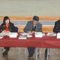 A la tribune de gauche à droite : Anne-Lise Brosse, Danielle Auroi,  Lionel Gay, Jean-Luc Dischamp et Marie-Paule Chazal.