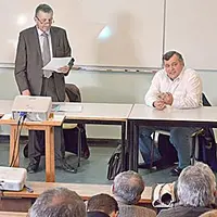 Marc Rouganne a accueilli Jean-Yves Foucault à l’assemblée générale.