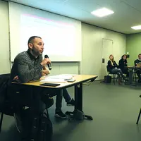 Les adhérents de 63 Saveurs ont profité du Sommet de l'élevage pour faire connaître leur toute nouvelle association. Ici Baptiste Arnaud, élu Chambre