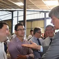 Une délégation d’élus et de responsables professionnels corréziens a accueilli le ministre, Stéphane Le Foll.