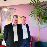 Serge Charret et Marc Dissard en conférence de presse le 3 mars.