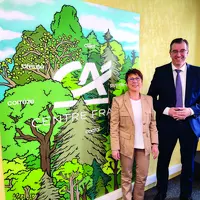 Chantal Debost, présidente du Crédit Agricole Centre France, et le directeur général, Frédéric Baraut.