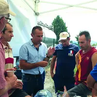 Jérôme Aubert, président de Sodiaal Massif central est venu à la rencontre des producteurs de lait.