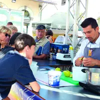 Le président des Toques d’Auvergne du Puy-de-Dôme et chef cuisinier indépendant Mathieu Bardet a animé un atelier cuisine pour donner des idées origin