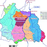 Carte départementale des zones hydrographiques issue du nouvel arrêté cadre sécheresse qui prévoit 11 zones au lieu de 7.