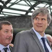 Stéphane Le Foll était présent, jeudi, au Sommet de l'élevage, à Clermont-Ferrand (Puy-de-Dôme). Ici aux côtés de Jacques Chazalet, président de la FR