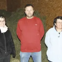 Famille Gratadeix : Marlène, Sébastien et Michèle.