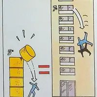 Sur un être humain, les conséquences du choc dû à la chute d’une balle de 300kg du 5ème rang sont les mêmes que celles d’une chute de 7 étages