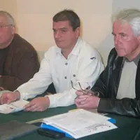 Christian Liabeuf aux côtés de Christophe Cautier, président du syndicat des producteurs de semences de maïs et de Jean-Pierre Hébrard, conseiller mun