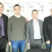 Michel Joux, David Chauve, Jérôme Despey et Yannick Fialip lors de la tournée régionale FNSEA