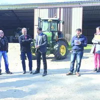 Lancement du Comité départemental Bio du Puy de Dôme la semaine dernière, sur l’exploitation de Jean Michel Cellier, agriculteur bio, en présence de D