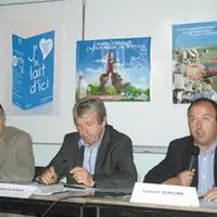 De gauche à droite : Damien Lacombe, François Iches et Laurent Duplomb.