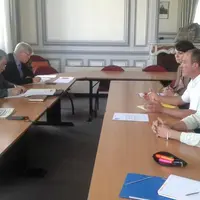De gauche à droite : la Préfète, D Polvé Montmasson ; le Directeur de la protection des populations (DPP), G. Brunati ; le Directeur DPP adjoint, JM M