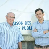 François Marion, président de la Communauté de Communes et maire de Saint-Donat et 
François Jonquères,
directeur de la Communauté de Communes Sancy
