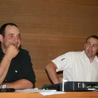De gauche à droite : Fabien Anglade, président des JA Massif central et Yannick Fialip, président de la section régionale laitière.