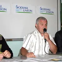 De gauche à droite : Damien Lacombe, membre du bureau de Sodiaal, Gérard Chantel, président de la section Auvergne Limousin et Yves Soulhol directeur