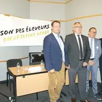 Michel Millot, directeur FEDER, Yves Largy, président, Bertrand Laboisse, vice-président et Olivier Mevel, consultant marketing ont présenté la marque