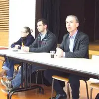 De gauche à droite : Sabine Tholoniat, administratrice FDPL ; David Chauve, président FDPL et Thierry Roquefeuil, président national