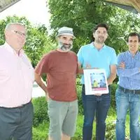 Christophe Serre, président de l’association du Pays du Grand Sancy (au centre) accompagné de François Marion, président de la Communauté de Communes