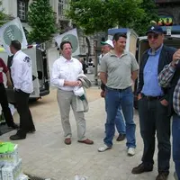 Jean-Jacques Mordier, Bruno Chaput, Patrick Trillon et Pascal Servier avant de rencontrer le secrétaire général de la Préfecture.