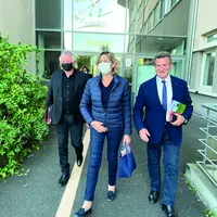 De gauche à droite, Joël Labbé, sénateur du Morbihan, Nathalie Dellatre, sénatrice de Gironde et Rapporteure de la mission d'information et Jean-Marc