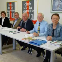 De gauche à droite : Olivier Frugier, Le bistrot d’Olivier, Bernard Goupy, CDA 87, Jean Jacques Veyri, vice-président du syndicat des étangs de Haute-