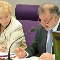 Anne-Marie Boulengier, directrice de la Draaf,  et Joël Soursac, président sortant de la Chambre régionale d’agriculture du Limousin.