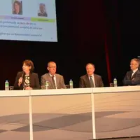 De gauche à droite : Michel Gastal, responsable d’établissement Groupama Creuse, Stéphanie Nadot, responsable commerciale régionale, Michel Martin, pr