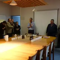 La première journée de visite s’est achevé par un moment convivial autour de charcuteries de porc bio du Limousin.