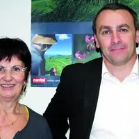 Yannick Fialip et Chantal Cor (présidente de la section laitière de la FDSEA du Cantal) confiants sur les négociations avec les GMS.