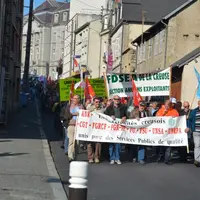 Les anciens exploitants ont régulièrement manifesté pour obtenir de meilleures retraites, ici en 2018 avec l'ensemble des organisations de retraités d