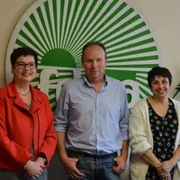 Anne Frackowiak-Jacobs, Christian Arvis et Séverine Bry.