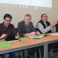 De gauche à droite : Emmanuel Bernard, Dominique Fayel, Pierre Vaugarny, Jean-Pierre Fleury, Patrick Bénézit et Eric Chapelle.