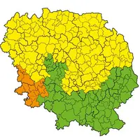 En vert, les communes reconnues et en zone de montagne.
En jaune, les communes reconnues mais pas en zone de montagne.
En orange, les communes dont