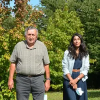 Jean-François Ruinaud, président de la Fédération des chasseurs de la Creuse et Norin Raja, directrice.