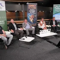 À l’occasion de la conférence de presse du Sommet de l’élevage, Jacques Chazalet, président, et Fabrice Berthon, Commissaire Général, étaient entourés