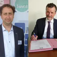 Arnaud Tachon, président de la Commission régionale Emploi de la FNSEA Nouvelle-Aquitaine, et Pierre Fabre,  directeur adjoint et responsable du Pôle