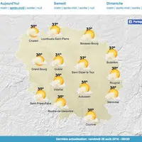Les prévisions en Creuse pour cet après-midi.