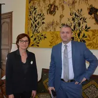 Magali Debatte, préfète de la Creuse et Bruno Sauvage, procureur de la Creuse.