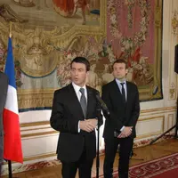 Stéphane Le Foll, Manuel Valls et Emmanuel Macron.