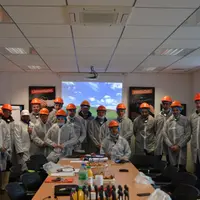 Les stagiaires ont pu voir en direct le fonctionnement de l’abattoir et passer de la théorie à la pratique sur la classification des carcasses.