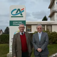 Jean-Claude Moreau vice-président de la Caisse régionale du Crédit Agricole Centre France et Alain Roland, membre du Comité de direction du Crédit Agr
