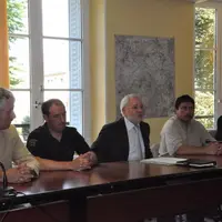 De gauche à droite : Thierry Jamot, Stéphane Moreau, Claude Serra, Pascal Lerousseau et Michel Vergnier.