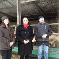 Jean-Philippe Viollet, président de la Chambre d’agriculture de la Creuse, avait donné rendez-vous sur l’exploitation de Pierre et Marie Chartron, à É