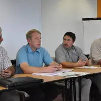 De gauche à droite : Thierry Jamot, Luc Smessaert, Pascal Lerousseau et Gérard d’Aubigny.