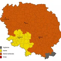 Carte des restrictions de l'usage de l'eau selon arrêté préfectoral n°23-2023-07-20-00004 du 20 juillet 2023.