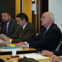 Rémi Recio, secrétaire général de la préfecture de la Creuse, intervient au nom du Préfet de la Creuse Christian Chocquet, retenu à Paris suite au rem