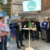 Grand oral, mardi dernier, sur le stand FNSEA, pour les acteurs de cinq marques producteurs.